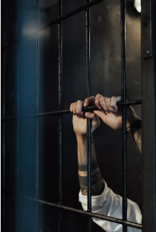 https://www.pexels.com/photo/hands-of-a-person-holding-on-metal-railings-in-a-jail-10475037/ 
