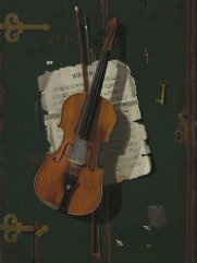 https://commons.wikimedia.org/wiki/File:John_Frederick_Peto,_The_Old_Violin,_c._1890,_NGA_54191.jpg 
